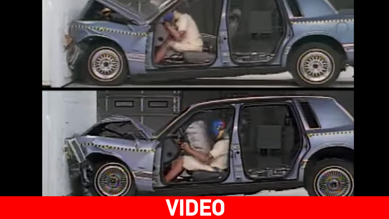 Σύγκρουση με και χωρίς ζώνη ασφαλείας…